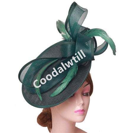Bride Wedding Mesh Fascinators Church Hat Ladies Women Derby Big Fascinator Hats Party Event Headpiece Bride Wedding Pillbox Cap