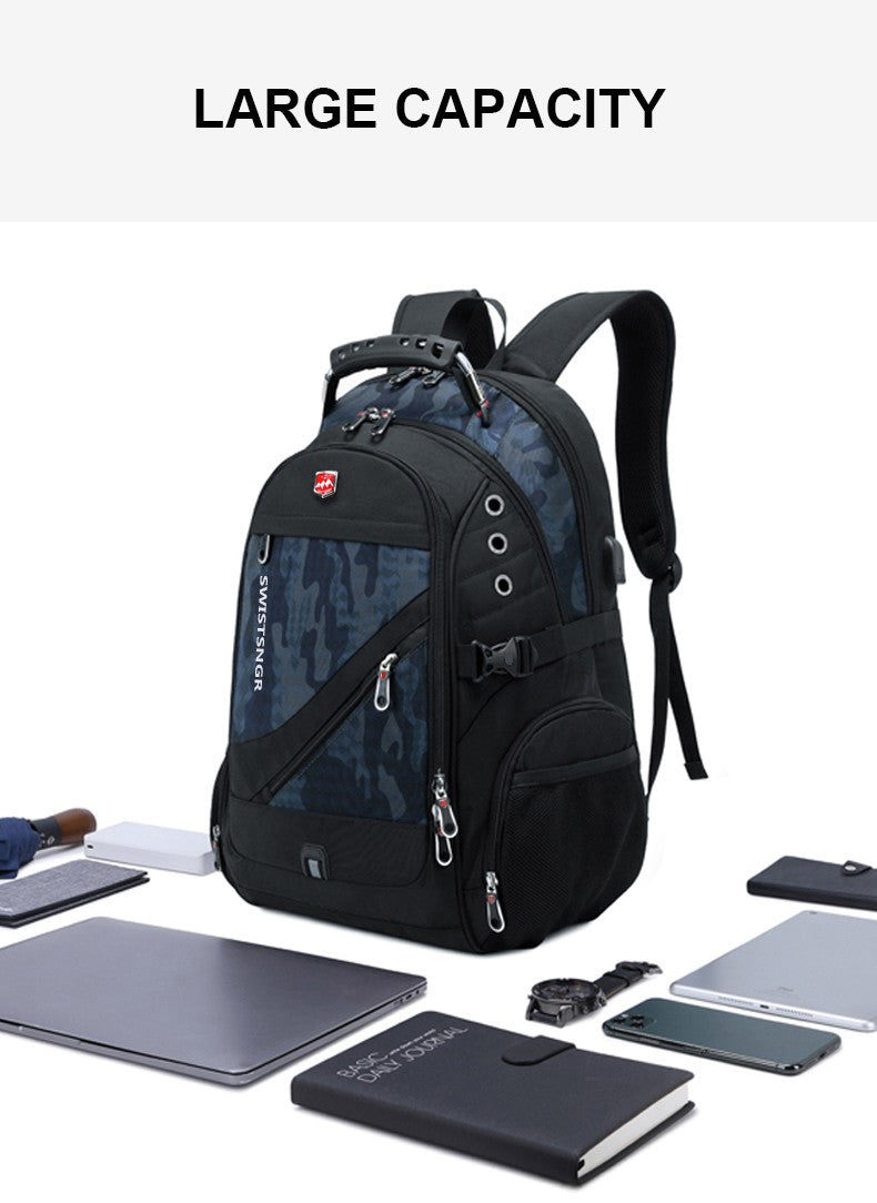 Brand Men's Backpack Anti-theft Waterproof 17inch Laptop Backpacks USB Charging Business Travel Backpack School Bag Male Mochila