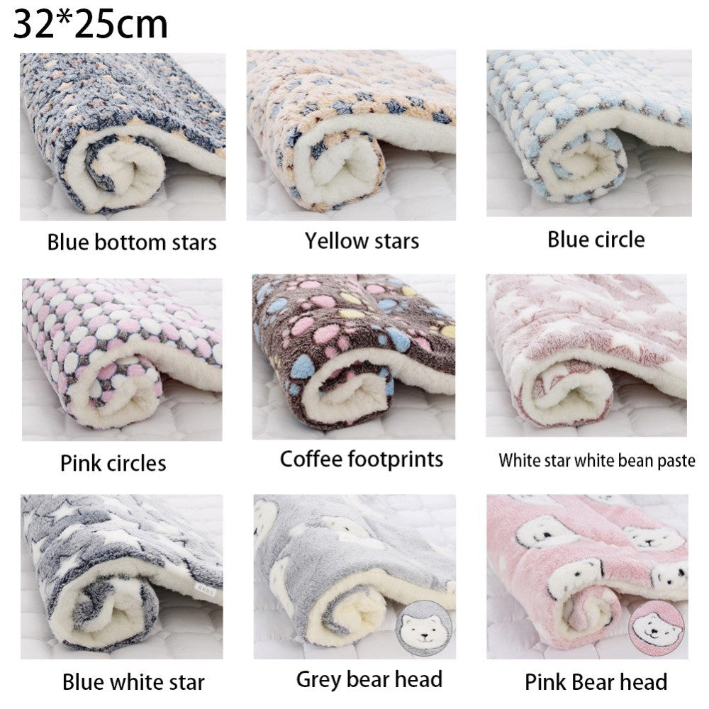 Pet Sleeping Mat Warm Dog Bed Soft Fleece Pet Blanket Cat Litter Puppy Sleep Mat Lovely Mattress Cushion for Small Large Dogs