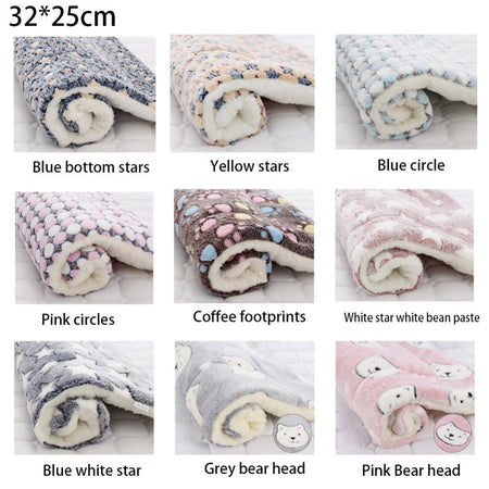 Pet Sleeping Mat Warm Dog Bed Soft Fleece Pet Blanket Cat Litter Puppy Sleep Mat Lovely Mattress Cushion for Small Large Dogs