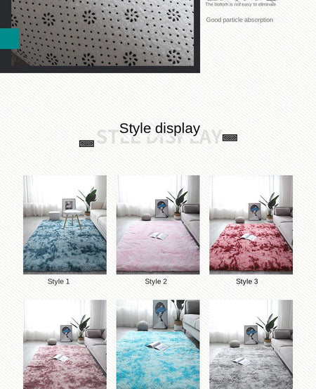 VIKAMA Ultra Soft Shaggy Round Rug Pad Fluffy White Carpet Living Room Home Decor Bedroom Kids Room Salon Thick Pile Carpet