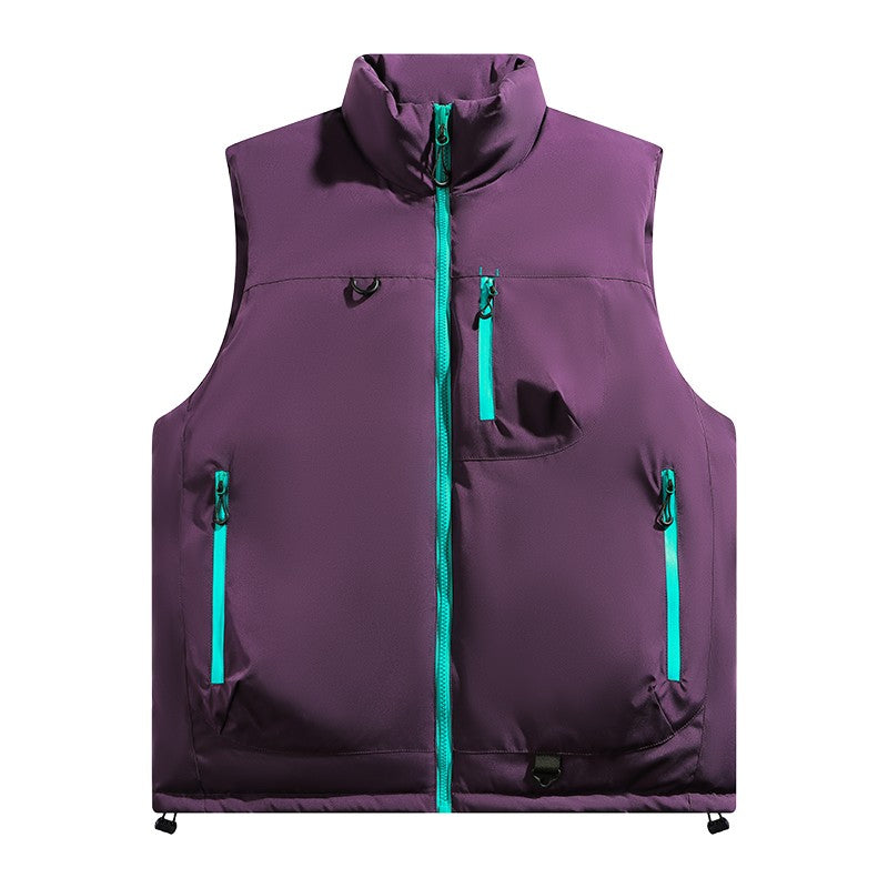Couple Outdoor Fishing Casual Windproof Breathable Warm Vest Soft and Comfortable Winter Cold Proof Breathable Cotton Clothing
