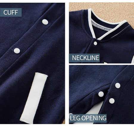 Jumpsuit Newborn Baby Baseball uniform Spring and Autumn 0-18 months Boys Cotton Baby Onesie Clothes Romper Embroidery Preschool
