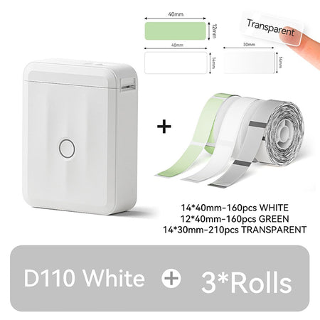 NIIMBOT D110 Upgraded Version Thermal Label Printer Mini Portable Smart Label Maker With Tape for Office Home Kitchen School
