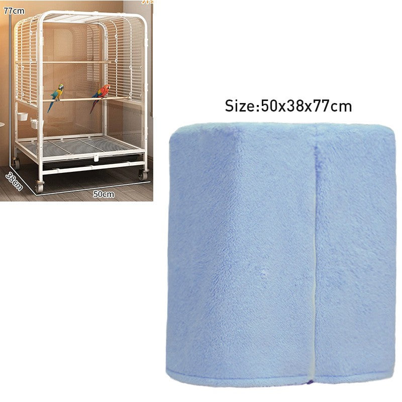 Winter Warm Bird Cage Cover Breathable Splashproof Large Bird Cage Cover Parrot Cage Shading Protective Products Bird Supplies