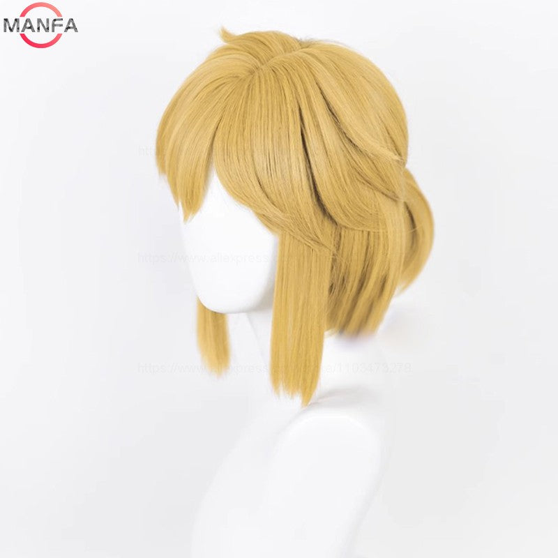 High Quality Link Wig Cosplay  Blonde Brown Wig Cosplay Anime Wigs Heat Resistant Synthetic Wigs Halloween Wigs
