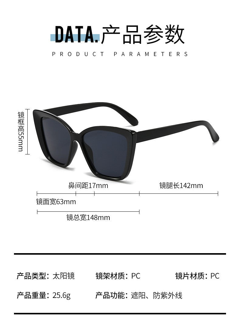 Fashion Street Trend Cat Eye Sunglasses Women Leopard Square Frame Sun Glasses UV400 Lady Brand Designer Eyewear ????? ??? ?????