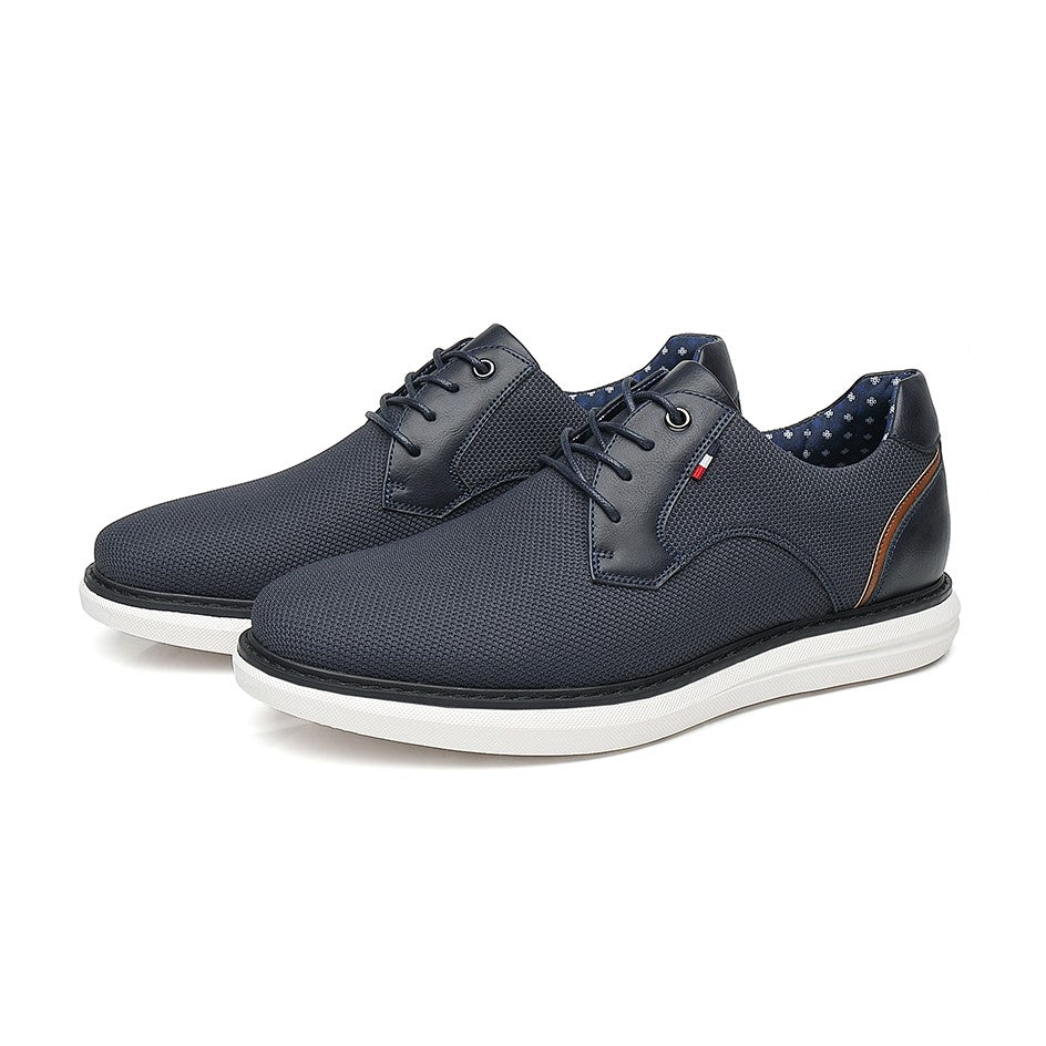 BHKH 2025 Genuine Leather Dress Shoes Comfy Men Casual Shoes Smart Business Work Office Lace-up Men Shoes