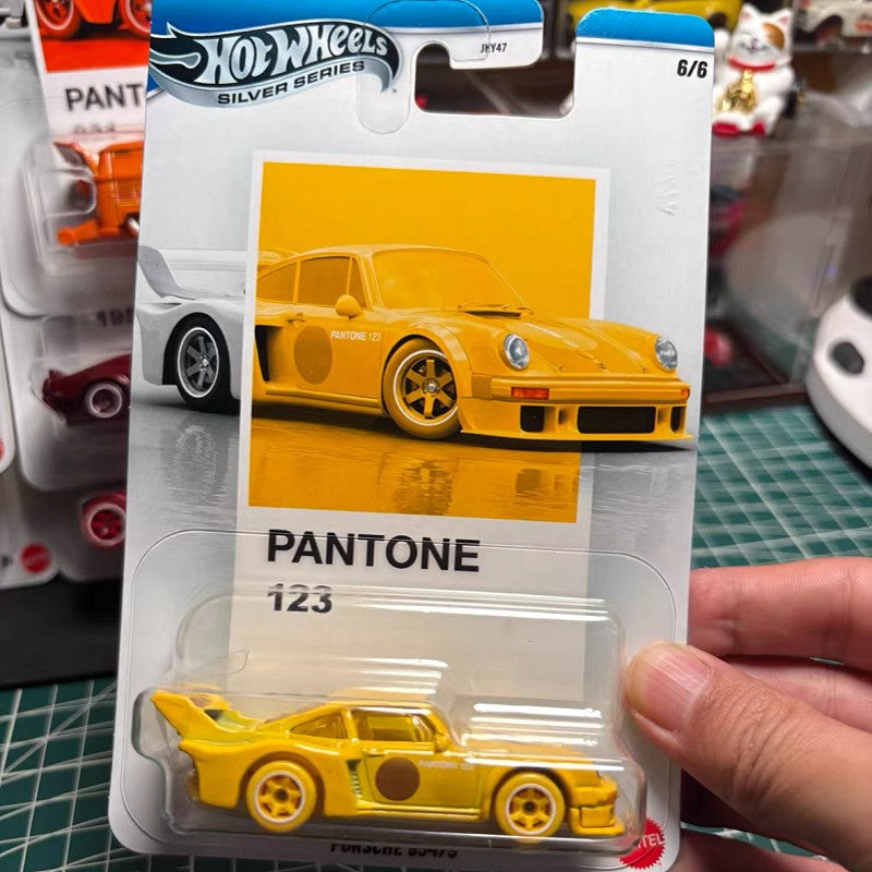 Genuine Hot Wheels Silver Series Pantone Artsy Set Porsche/Camaro/Kombi/Mustang/Nissan 1:64 Diecast Vehicle Alloy Car Model Gift