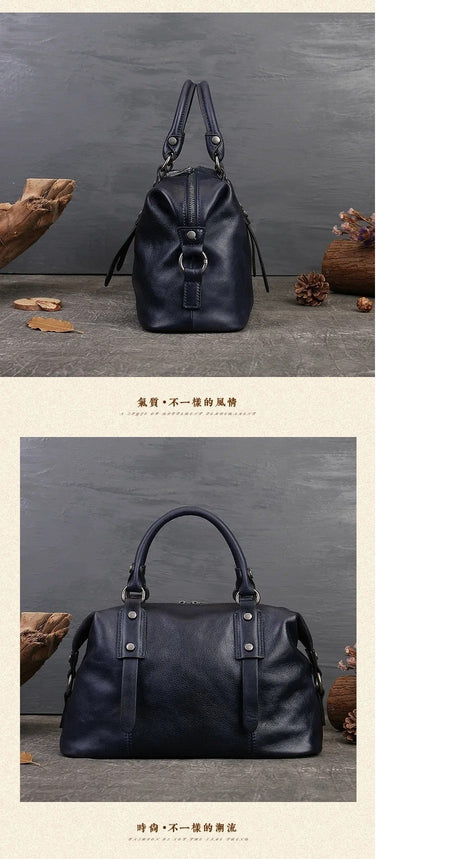 MOTAORA 2025 New Genuine Leather Satchel Tote Bag Top Handle Handbag Designer Shoulder Bag Large Capacity Cross Body Bag Vintage