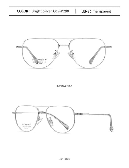 Pure Titanium Reading Glasses Women Prescription Optical Lenses Myopia Eyewear Men Blue Light Blocking Computer Eyeglasses Frame