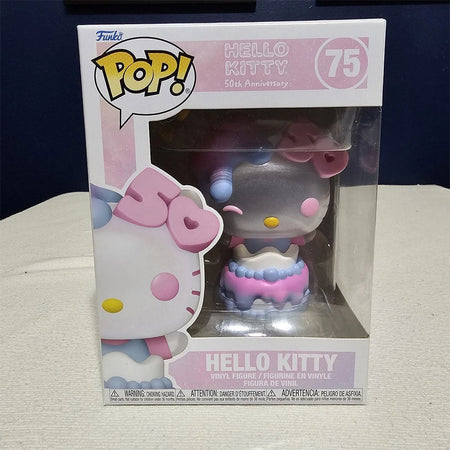Funko Pop Hello Kitty 50th Action Figures Model Toys Anime Figureine Statue Doll Cartoon Collectible Vinyl Figure Souvenir Gifts