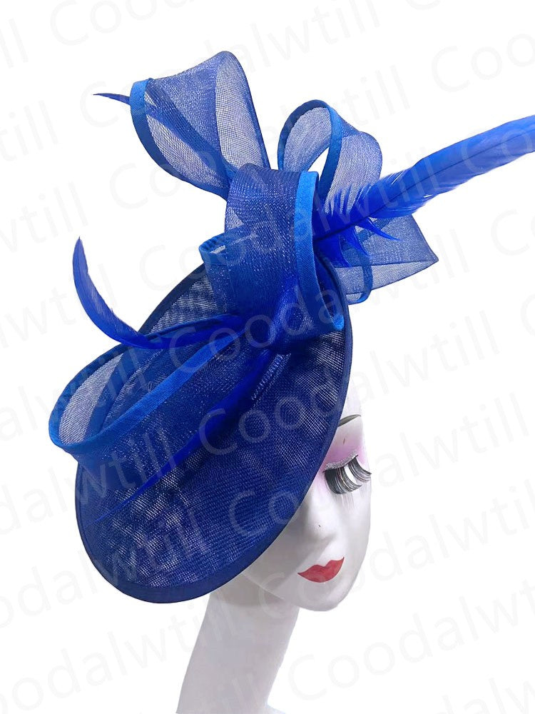 Bride Wedding Mesh Fascinators Church Hat Ladies Women Derby Big Fascinator Hats Party Event Headpiece Bride Wedding Pillbox Cap