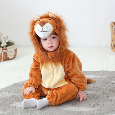 Toddler Outfit Unisex Baby Animal Costume Lion Costume for Kids Homewear Boys Jumpsuit Halloween Dress Up Romper