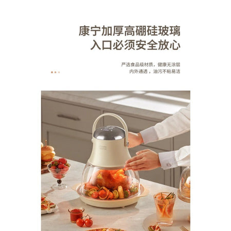 Air Fryer New Household Glass Visualization Multifunctional Large Capacity Electric Fryer Far Infrared Penetrating Heat