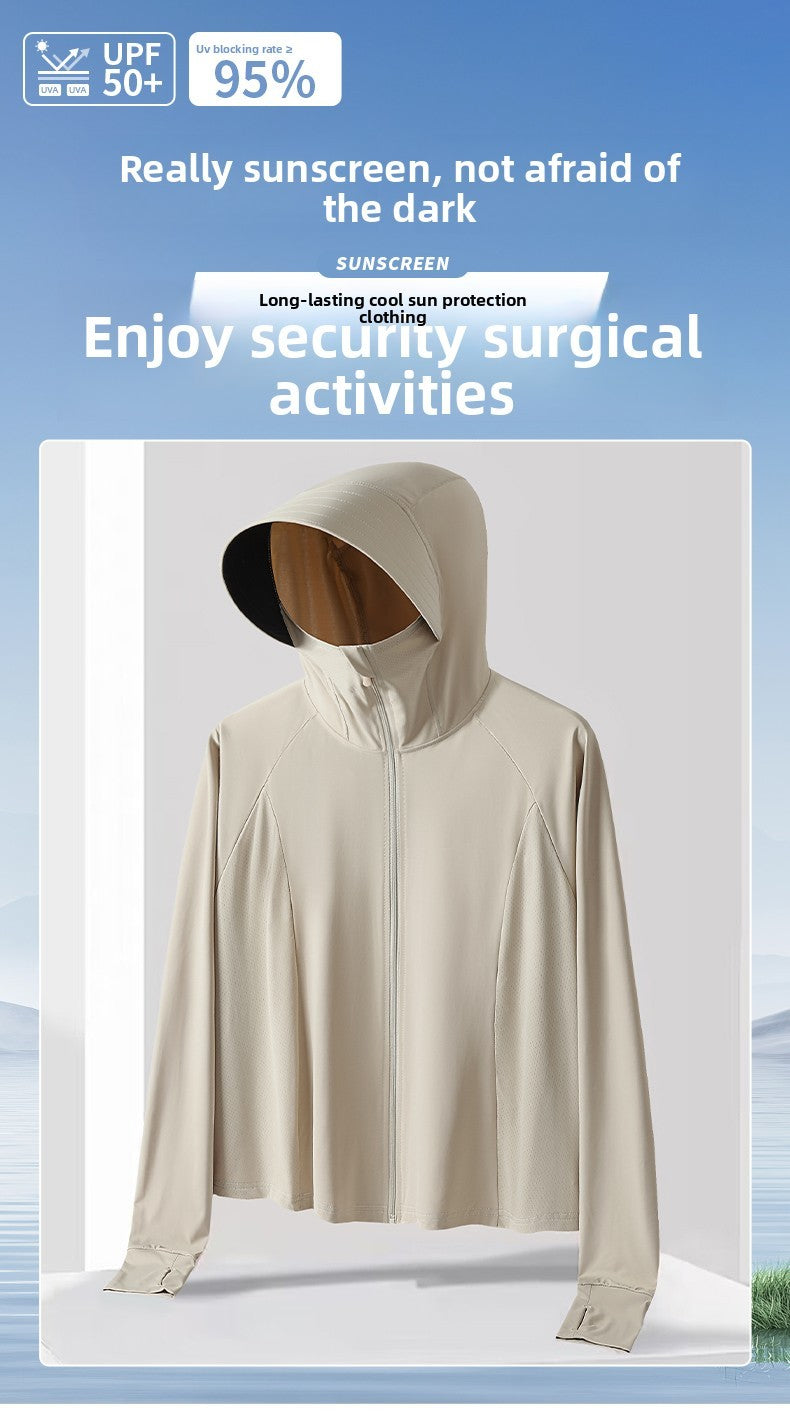 Neutral Hooded Sports Running Jacket Lightweight Quick Drying Suitable Outdoor Running Fitness Travel Commuting Sun Protection