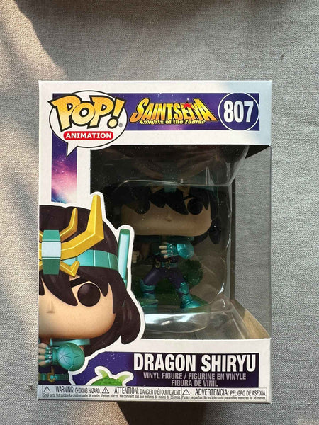 Funko Pop Saint Seiya Action Figure Cygnus Hyoga #808 Dragon Shiryu #807 Andromeda Shun #809 Phoenix Ikki #810 Vinyl Dolls Toys