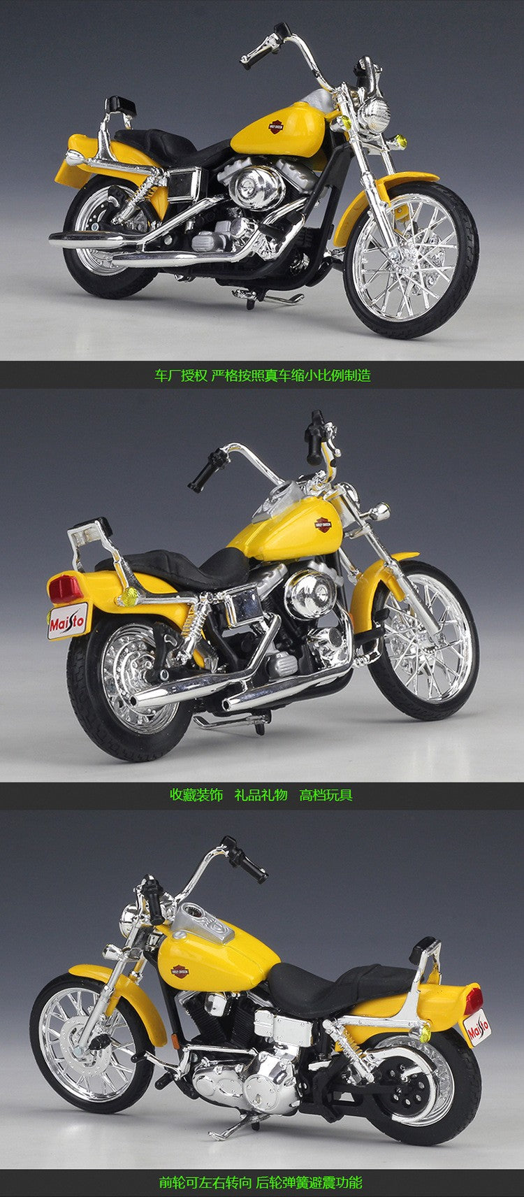 Maisto 1:18 Harley 2001 FXDWG Dyna Wide Glide Metal Motorcycle Diecast Bike Car Model Toy Collection Mini Moto Gift