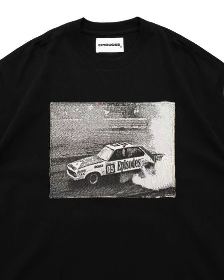 Trendy Y2K car pattern print simple casual men T-shirt retro European American Gothic high street punk Harajuku short sleeve
