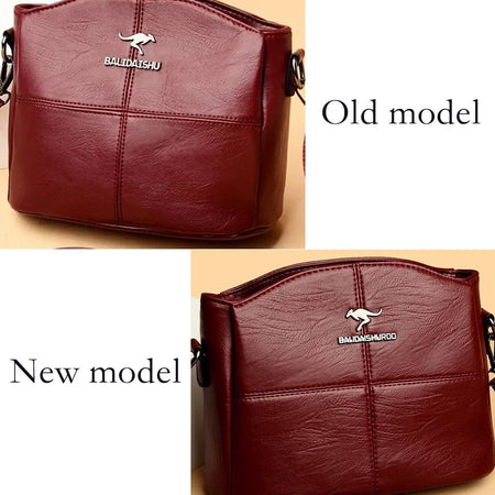 Soft Leather Luxury Handbags Women Bags Designer 3 Layers Shoulder Crossbody Sac Ladies Large Capacity Shopping Messenger Tote