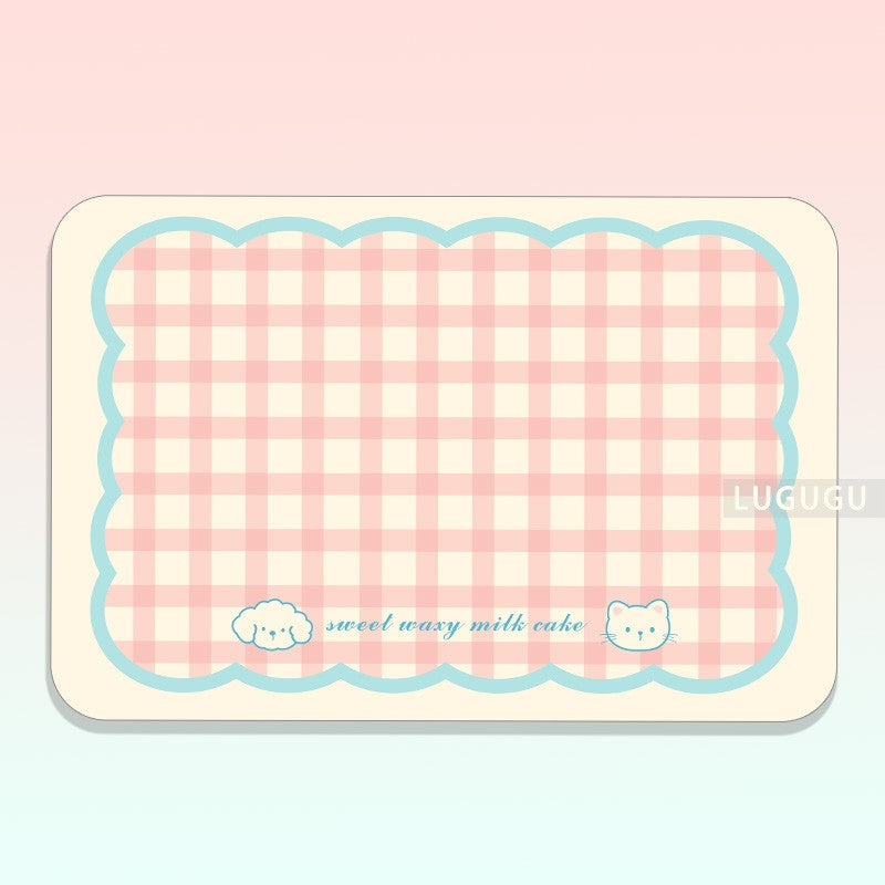VIKAMA Cute Pet Placemats Cats And Dogs Universal Water-Absorbent Non-Slip Wash-Free Simple Pet Floor Mats Pet Supplies