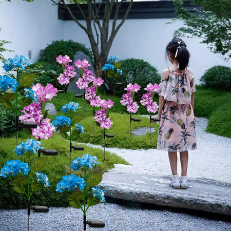 1PC Solar-Powered Hydrangea Lanterns, Outdoor Landscape Lanterns, Garden Lanterns, Solar-Powered Lawn Lanterns, Rose Lanterns