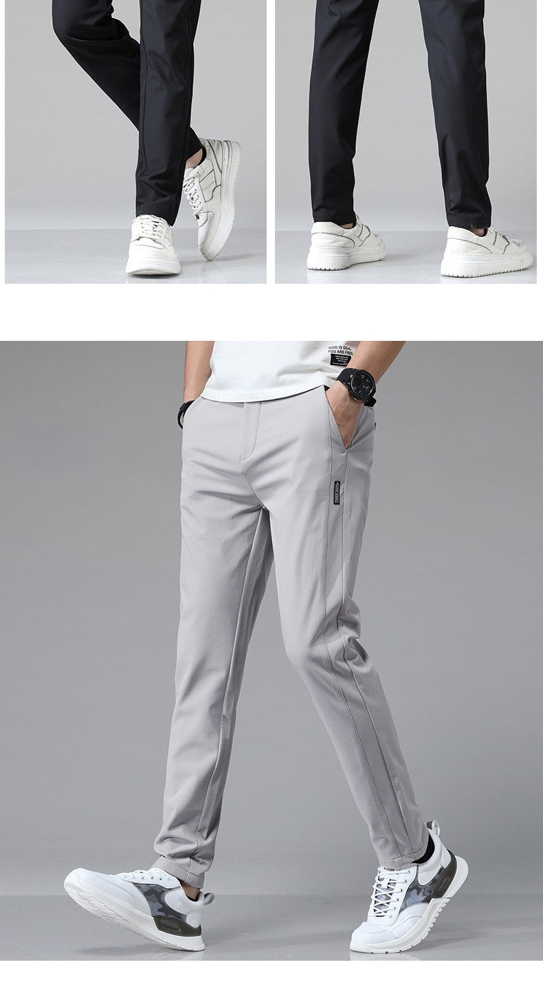 5 Colors Spring Summer Ultra-thin Men's Stretch Slim Straight Casual Pants High Quality Fashion Breathable Golf Sports Trousers