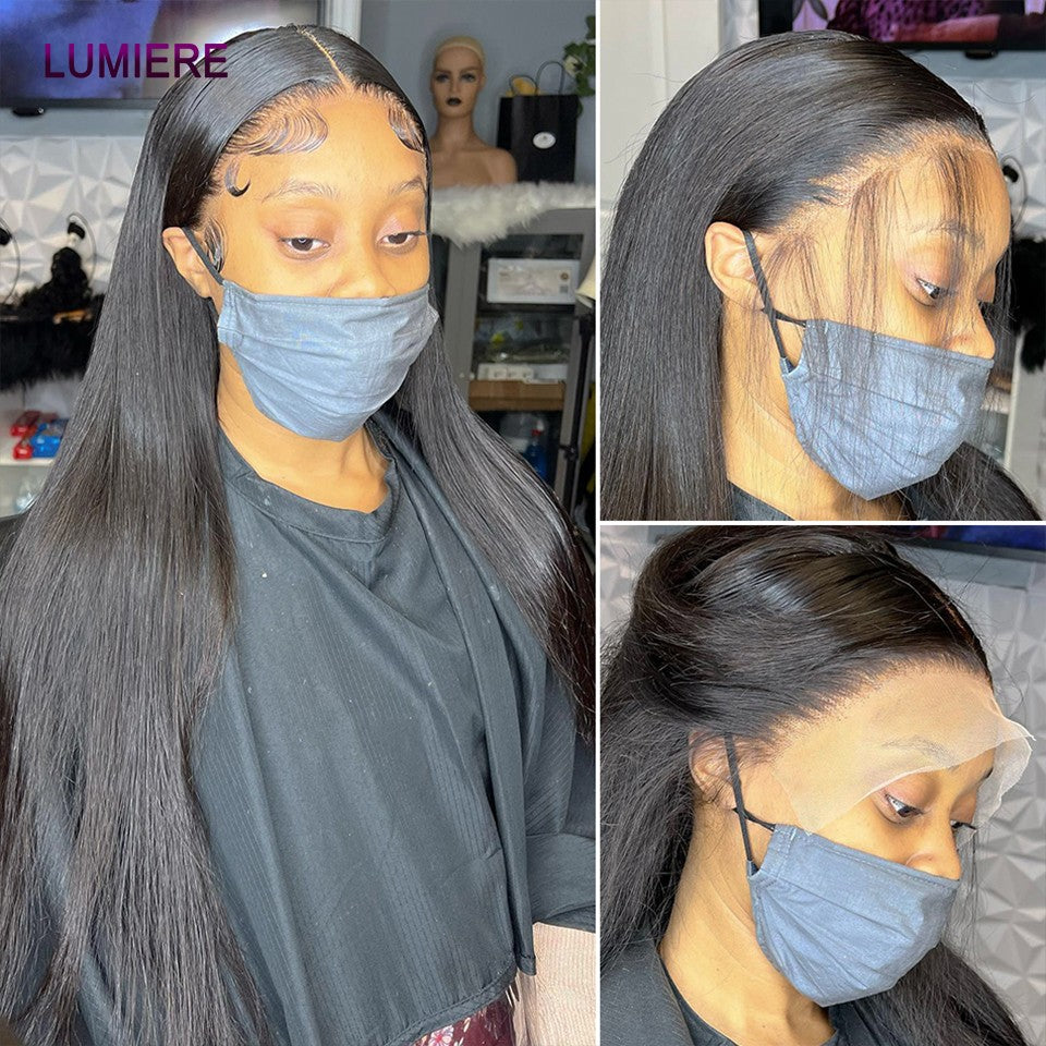 8-40" Bone Straight Human Hair Bundles 1/3/4 PCS Brazilian Hair Weave Raw Human Hair Bundles Deal Virgin Hair Extensions Lumiere