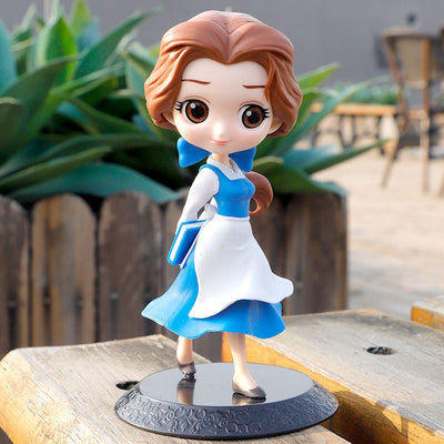 14cm Disney Q Posket Beauty and the Beast Toys Belle PVC Princess Figures Action Collectible Model Doll