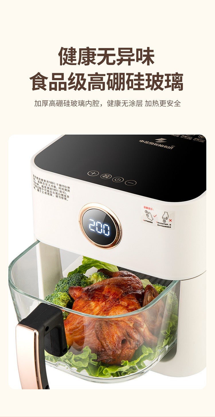 8L Air fryer new smart oven household touch transparent and visual automatic oil-free electric fryer Kitchen appliances
