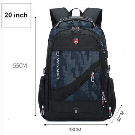 Brand Men's Backpack Anti-theft Waterproof 17inch Laptop Backpacks USB Charging Business Travel Backpack School Bag Male Mochila