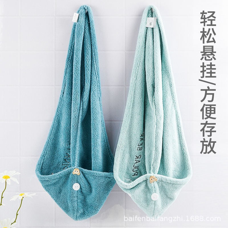 Hair Towel Women Girl's Magic Microfiber Shower Dry Hair Cap Bath Hats Bathroom Quick Drying Soft for Lady Turban Head
