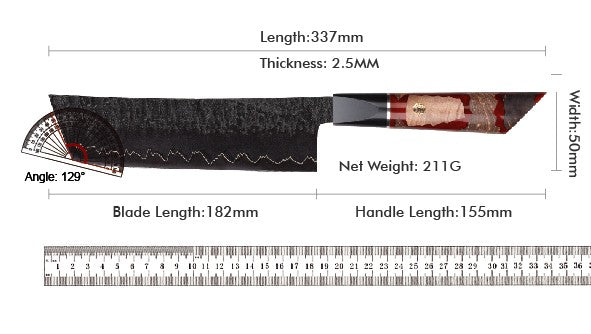 Kitchen Knife Set 1-6PC Damascus 3-layer cladding Steel knives Kitchen Accessories Professional Chef knives Cooking Tools
