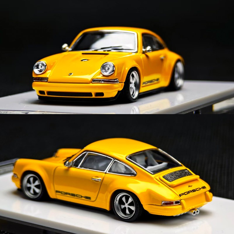 1:64 New Zincit Model Porsch 911 964 Singer Coupe Dls Miniature Alloy Die-Cast Model Custom Children'S Toys Collectible Ornament
