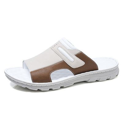 Men's sports shoes, summer casual shoes, beach sandals, slippers, outdoor walking, comfortable, leather, fashionable, lightweigh