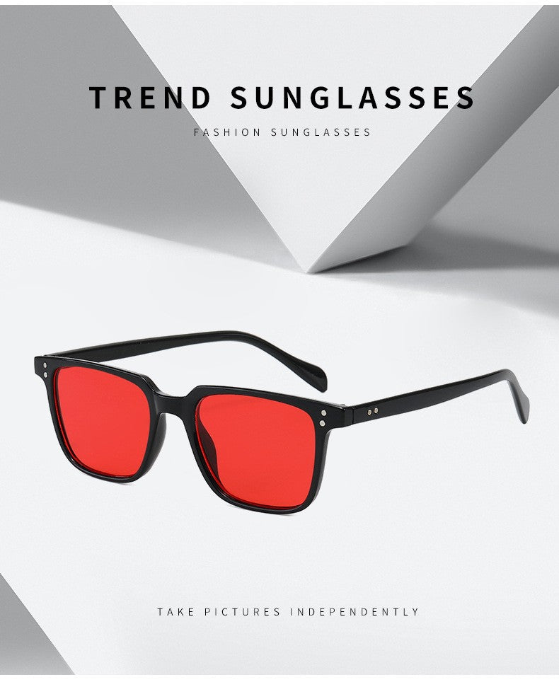 rectangle Rivet Tony Stark Sunglasses women men 2022 brand designer fashion Iron Man Glasses vintage oculos de sol masculino
