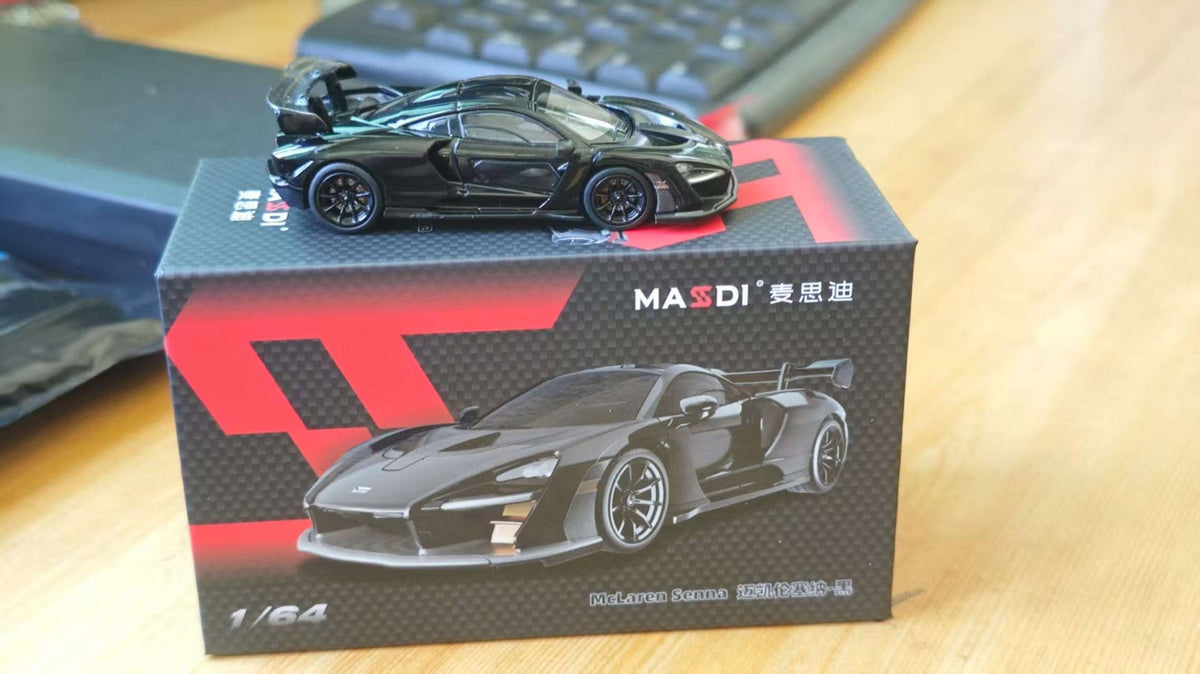 New In Stock Masdi 1:64 Mclaren Senna 1110 Special Edition Alloy Miniature Static Car Model Customized Boy Toys Gifts Collection