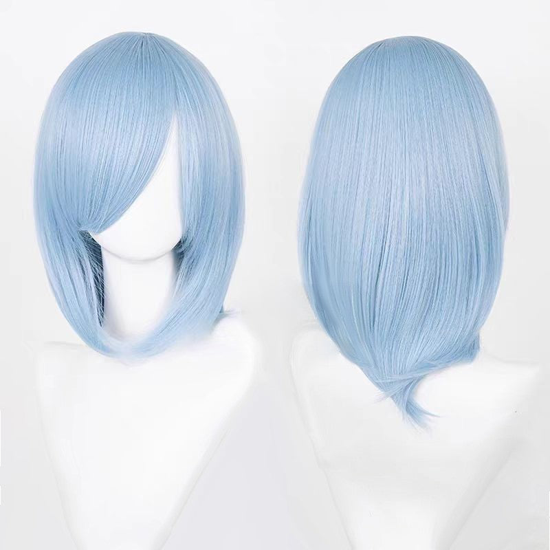 Cosplay Wigs Multicolor 16 Inch Short Straight Men's Wig Synthetic Heat Resistant Wigs for Anime Cosplay Halloween Party Use