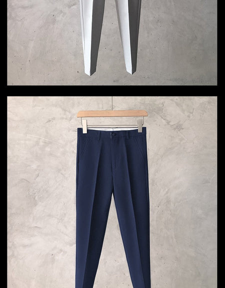 Slim Fit Trousers for Men Tressed Man Suits Pants Cheap Summer 2025 New in Dress Work Wear Elegant Suit Pants Clothes Z107