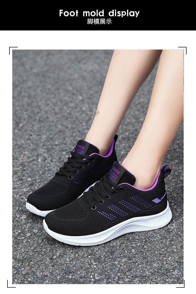 Litfun Women's Casual Sports Shoes Fashion Female Soft Bottom Sneakers Breathable Mesh Running Shoes Leisure Light Flats Shoes