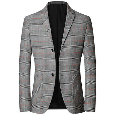 New Spring Men Formal Wear Plaid Blazers Jackets Man Business Casual Suits Coats Quality Male Slim Fit Blazers Jackets Coats 4XL