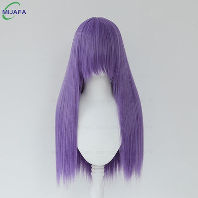 Very High Quality 400g 48 Colors 24Inch 60cm Long Straight Cosplay Wig With Bangs Heat Resistant Hair Anime Wigs + Wig Cap