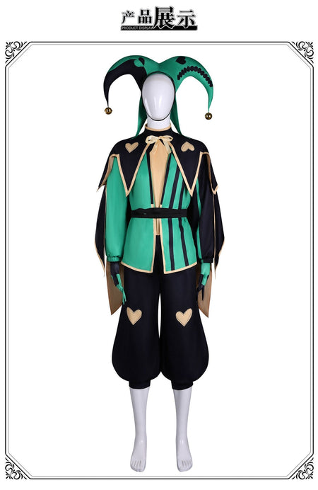 Game The Freak Circus Cosplay Costume Pierrot Jester Harlequin Cosplay Adult Clown Joker Mask Uniform Halloween Carnival Outfits