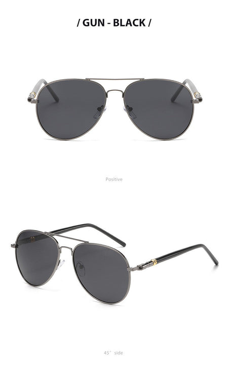 Pilot Men Classic Prescription Reading Sunglasses Black Lens Finished Presbyopic Readers Shade Outdoor Sun Glasses +1.0 to +4.0