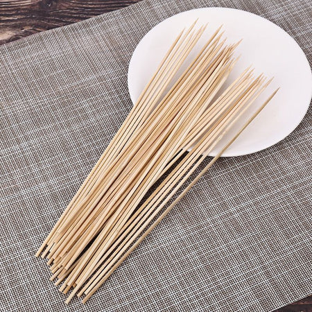 50Pcs 40cm Bamboo Wooden BBQ Skewers Food Bamboo Meat Tool Kitchen Barbecue Party Disposable Long Sticks Catering Grill Camping