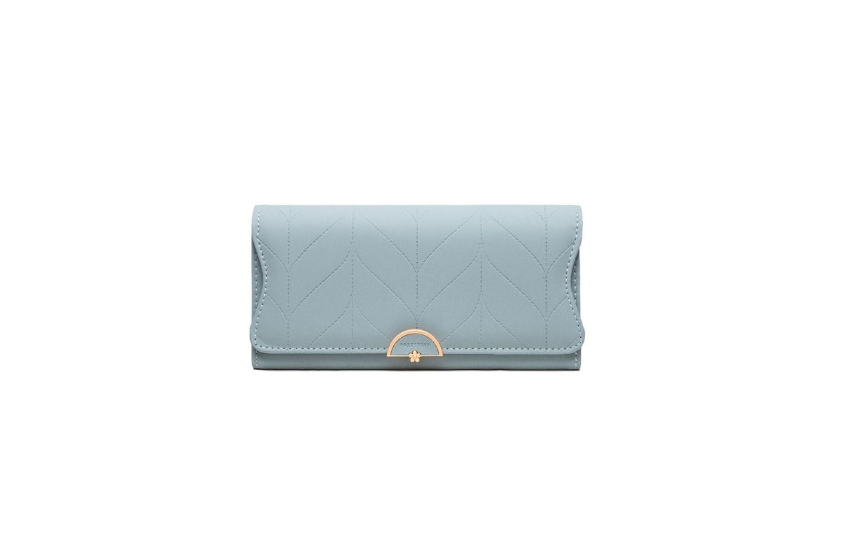 PU Fashion Long Women's Wallet Fashion Buckle New Handbag Large Capacity Fresh Wallet Wallet