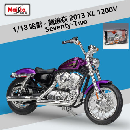 Maisto 1:18 Harley XL 1200V Seventy-Two Alloy Motorcycle Model Diecasts Metal Street Motorcycle Model Simulation Childrens Gifts