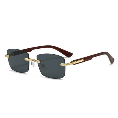 Vintage Frameless Sunglasses for Women Men Rectangle Sun Glasses Female Oval Eyewear Oculos De Sol for Male Female Eyeglasses