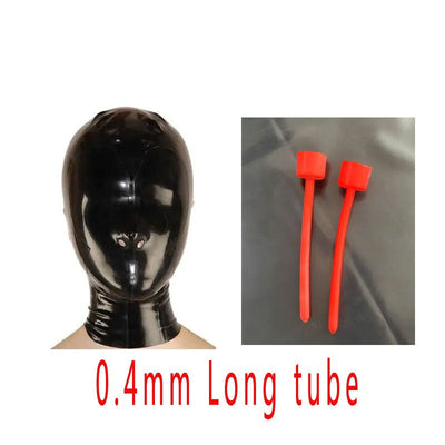Latex Catsuit Sexy Fetish Hoods 100% Natural Latex Materials  with Back Zip Adults Latex Mask Unisex Handmade Head