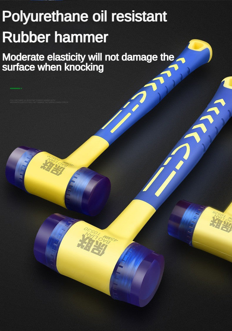 Detachable Insulated Double-Headed Installation Hammer 25mm-45mm Rubber Handle Soft Grip Hammer for Installation Work